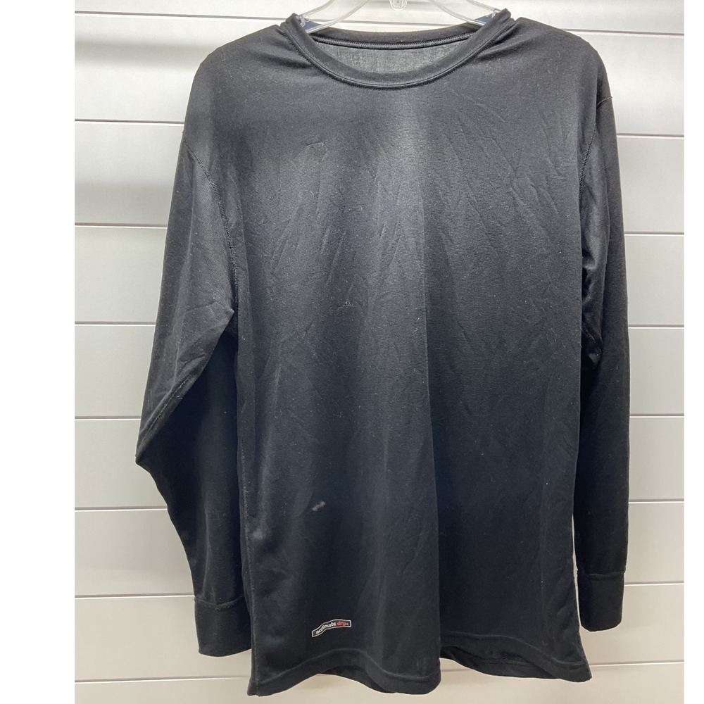 PolarMAX Acclimate Dry Mens Large Black Long Sleeve Base Layer Shirt Made in USA